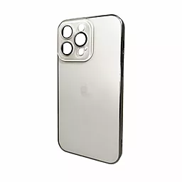 Чохол AG Glass Sapphire Frame MagSafe Logo for Apple iPhone 15 White