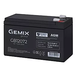 Акумуляторна батарея Gemix 12V 7.2Ah (GB12072) - мініатюра 2