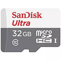 Карта памяти SanDisk microSDHC 32GB Ultra Class 10 UHS-I U1 + SD-адаптер (SDSQUNB-032G-GN3MA) - миниатюра 3