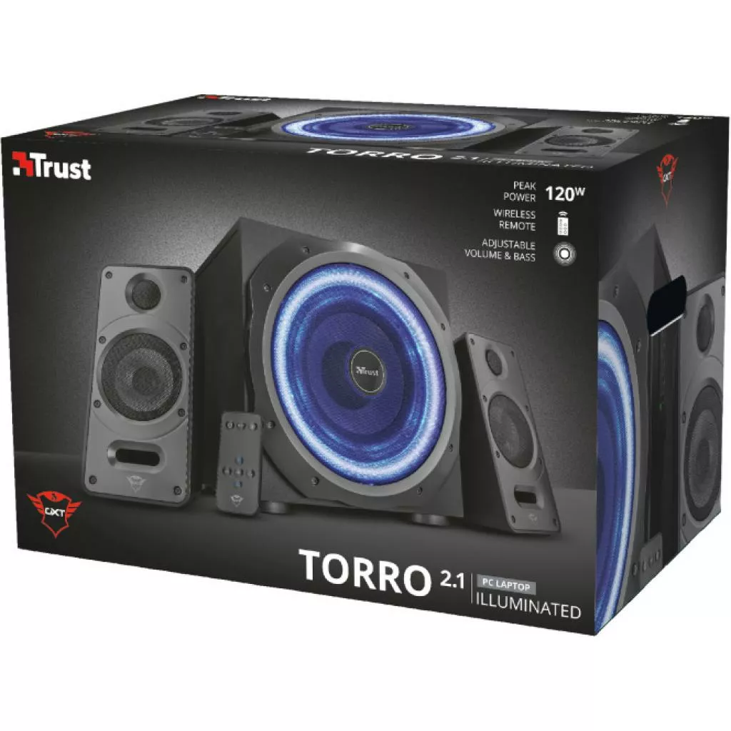 Колонки акустические Trust GXT 688 Torro Illuminated Black (23043) - фото 8