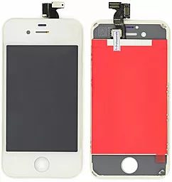 Дисплей Apple iPhone 4S с тачскрином и рамкой, White - фото Дисплей Apple iPhone 4S с тачскрином и рамкой, White