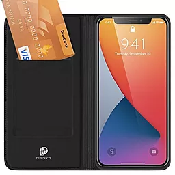 Чехол Dux Ducis с карманом для визиток на Apple iPhone 13 Mini (5.4") Black - миниатюра 3