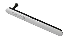 Заглушка роз'єму SIM-карти та карти пам'яті Sony D2403 Xperia M2 Aqua / D2406 Xperia M2 Aqua White