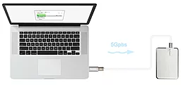 Адаптер-переходник Baseus Sharp USB 3.0 to USB-C Silver (CATAD-0G) - миниатюра 3