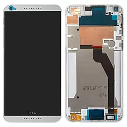 Дисплей HTC Desire 816G (D816h) с тачскрином и рамкой, White