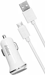 Автомобильное зарядное устройство Inkax 2 USB 2.1A + Micro USB cable White (CD-12)