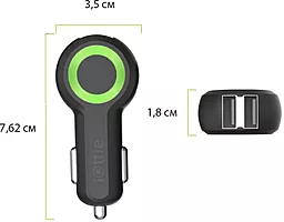 Автомобильное зарядное устройство iOttie Dual Port USB Car Charger 2 x 2500 mAh Black (CHCRIO104BK) - миниатюра 3