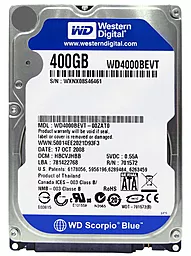 Жорсткий диск для ноутбука Western Digital Scorpio Blue 400 GB 2.5 (WD4000BEVT)