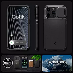 Чехол Spigen Optik Armor MagSafe для Apple iPhone 15 Pro Max Black (ACS06599) - миниатюра 2