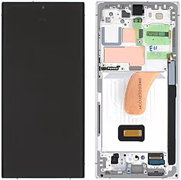 Дисплей Samsung Galaxy S23 Ultra S918 5G з тачскріном і рамкою, сервісний оригінал, Sky Blue