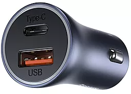 Автомобильное зарядное устройство с поддержкой быстрой зарядки Baseus Golden Contactor Pro Dual QC Car Charger USB/Type-C 40W Dark Gray (CCJD-0G)