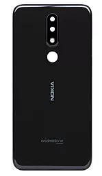 Задняя крышка корпуса Nokia 5.1 Plus Dual Sim (TA-1105) со стеклом камеры Original Black - фото Задняя крышка корпуса Nokia 5.1 Plus Dual Sim (TA-1105) со стеклом камеры Original Black