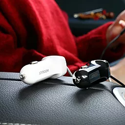 Автомобільний зарядний пристрій з перехідником прикурювача Joyroom UP-522AL USB 2.1A with Lightning cable White - мініатюра 9