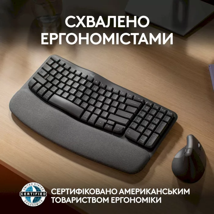 Клавіатура Logitech Wave Keys Bluetooth/Wireless Black (920-012304) - фото 9