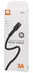 Кабель WUW X157 USB-A - Type-C 15w 3a 1м cable Black - мініатюра 2 Кабель WUW X157 USB-A - Type-C 15w 3a 1м cable Black - мініатюра 2