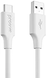 Кабель Proove Striped Silicone USB-A - Type-C 15w 3a 1м cable White - фото Кабель Proove Striped Silicone USB-A - Type-C 15w 3a 1м cable White