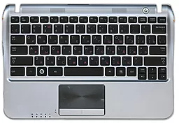 Клавіатура для ноутбуку Samsung NF310 NF210 з топ панеллю чорна/срібляста
