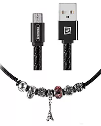 USB Кабель Remax Jewellery The Eiffel Tower Cable 0.5M micro USB Cable Black (RC-058m)