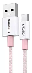 Кабель USB iKaku KSC-723 GAOFEI 2.4A USB Type-C Cable Pink