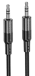 Аудио кабель Hoco UPA27 Spirit transparent AUX mini Jack 3.5mm M/M cable 1.2 м black - фото Аудио кабель Hoco UPA27 Spirit transparent AUX mini Jack 3.5mm M/M cable 1.2 м black