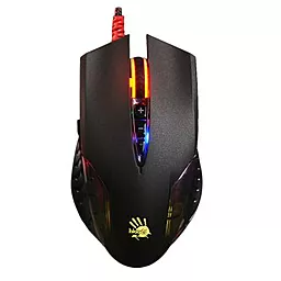 Компьютерная мышка A4Tech Bloody Q50 Neon XGlide USB Black - фото Компьютерная мышка A4Tech Bloody Q50 Neon XGlide USB Black