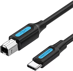 Шлейф (Кабель) Vention USB Type-C - USB Type-B M/M 1.5м чорний (CQUBG) - фото Шлейф (Кабель) Vention USB Type-C - USB Type-B M/M 1.5м чорний (CQUBG)