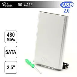 Карман для HDD PrologiX BS-U25F (BS-U25F-SILVER) Silver - фото Карман для HDD PrologiX BS-U25F (BS-U25F-SILVER) Silver