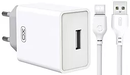 Сетевое зарядное устройство XO L93 2.4a home charger + USB-C cable white