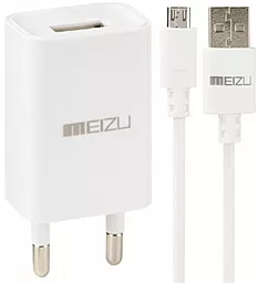 Сетевое зарядное устройство Meizu DC Charger + micro USB White