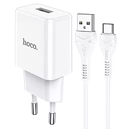 Мережевий зарядний пристрій Hoco N9 Especial + Type-C Cable White