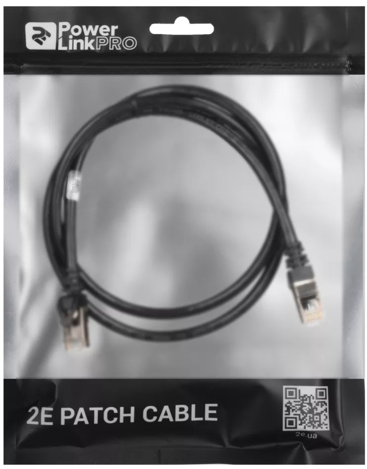 Патч-корд 2E RJ45 1м Cat. 6 SFTP чёрный (2E-PC6SFTPCOP-100BK) - фото 3