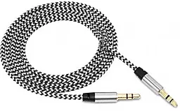 Аудио кабель Ultra AUX mini Jack 3.5mm M/M Cable 1 м black/white (UC74-0100) - миниатюра 5