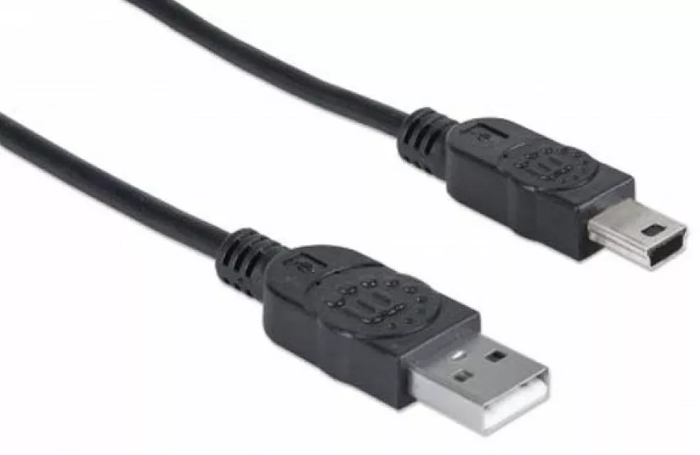 Кабель USB Manhattan Mini USB 1.8m Black (333375) - фото 1