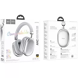 Наушники Hoco W35 Max Auspicious ANC Silver - миниатюра 3 Наушники Hoco W35 Max Auspicious ANC Silver - миниатюра 3