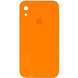 Чехол Silicone Case Full Camera Square для Apple iPhone XR  Papaya