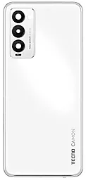 Задняя крышка корпуса Tecno Camon 18 со стеклом камеры, Original Ceramic White - фото Задняя крышка корпуса Tecno Camon 18 со стеклом камеры, Original Ceramic White