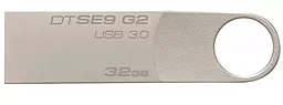 Флешка Kingston DTSE9 G2 32GB USB 3.0 (DTSE9G2/32GB) Metal Silver - мініатюра 2
