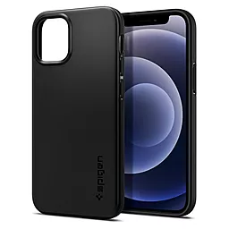 Чехол Spigen Case Thin Fit Apple iPhone 12 mini  Black (ACS01739) - миниатюра 3
