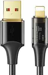 Кабель McDodo Amber Transparent USB-A - Lightning 12w 3a 1.2м cable Black (CA-2080) - фото Кабель McDodo Amber Transparent USB-A - Lightning 12w 3a 1.2м cable Black (CA-2080)