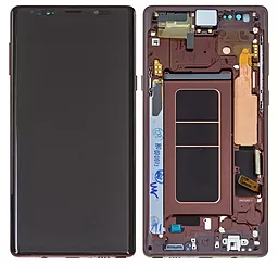 Дисплей Samsung Galaxy Note 9 N960 с тачскрином и рамкой, сервисный оригинал, Gold