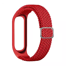 Сменный ремешок для фитнес трекера Nylon Solo Loop для Xiaomi Mi Smart Band 5/6/7 Red