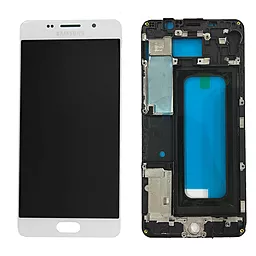 Дисплей Samsung Galaxy A5 A510 2016 с тачскрином и рамкой, (TFT), White