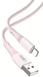 Кабель USB XO NB225 Silicone Two-Color 12W 2.4A Lightning Cable Pink