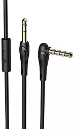Аудио кабель с микрофоном Hoco UPA15 AUX mini Jack 3.5mm M/M Cable 1 м чёрный