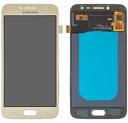 Дисплей Samsung Galaxy J2 J250 2018 с тачскрином, (OLED), Gold