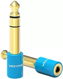 Аудіо перехідник Vention Jack 6.35 mm - mini Jack 3.5 mm M/F blue (VAB-S01-L)