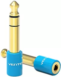 Аудио переходник Vention Jack 6.35 mm - mini Jack 3.5 mm M/F blue (VAB-S01-L) - фото Аудио переходник Vention Jack 6.35 mm - mini Jack 3.5 mm M/F blue (VAB-S01-L)