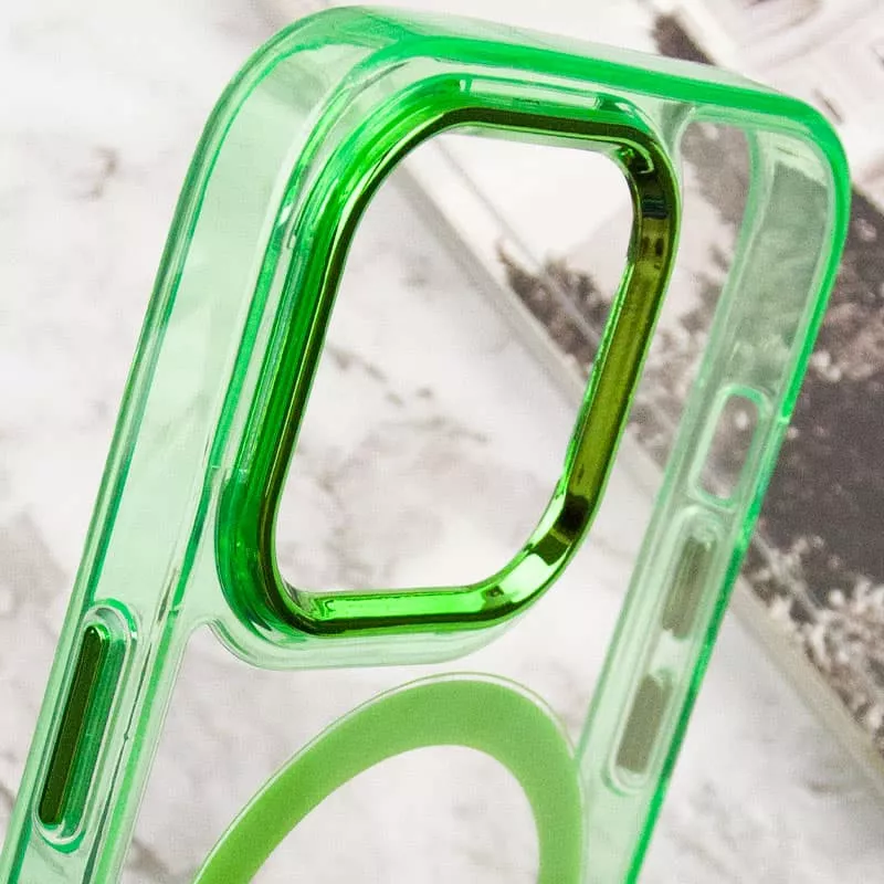 Чехол Epik Iris with MagSafe для Apple iPhone 14 Pro Light Green - фото 6