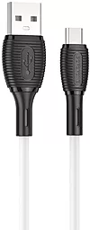 Кабель Borofone BX86 Advantage Silicone USB-A - micro USB 12w 2.4a 1м cable White - фото Кабель Borofone BX86 Advantage Silicone USB-A - micro USB 12w 2.4a 1м cable White