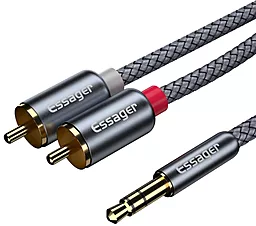 Аудио кабель Essager Aux mini Jack 3.5 mm - 2хRCA M/M Cable 2 м серый